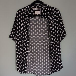 Denim & Flower Monochrome Geometric Shirt